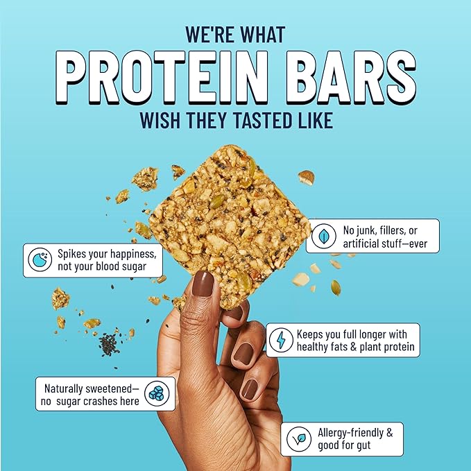 YES Bar ??Black Sesame Sea Salt ??Plant Based Protein, Decadent Snack Bar ??Vegan, Paleo, Gluten Free, Dairy Free, Low Sugar, Healthy Snack, Breakfast, Low Carb, Keto Friendly (Pack of 6)