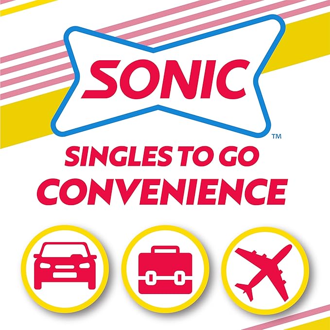 Sonic Singles To Go Powdered Drink Mix, Strawberry Lemonade, 6 Sticks Per Box, 12 Boxes (72 Sticks Total)