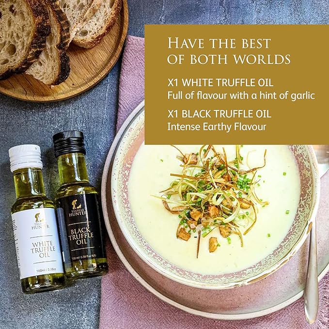 TruffleHunter - Black & White Truffle Oil Set - 3.38 Oz X2