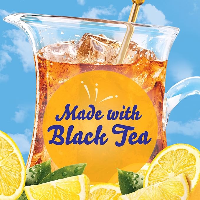 Crystal Light Sugar-Free Lemon Iced Tea Naturally Flavored Powdered Drink Mix 4 Count Pitcher Packets