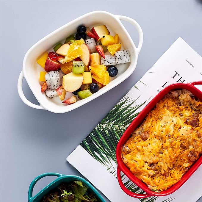 Ceramic Baking Dish Set - Baking Pan and Lasagna Pan for Cooking (White 1 Piece Assortment)