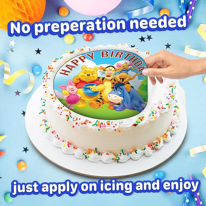 7.5 Inch Edible Cake Toppers ??Happy Choices (Honey Bear)
