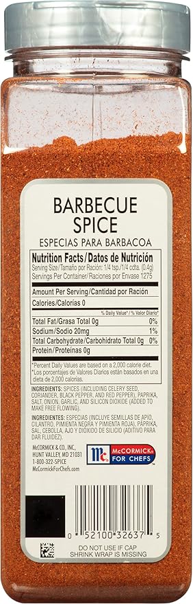 McCormick Culinary Barbecue Spice, 18 oz - One 18 Ounce Container of BBQ Dry Rub Seasoning Blend, Perfect for Ribs, Chicken, Pork and More