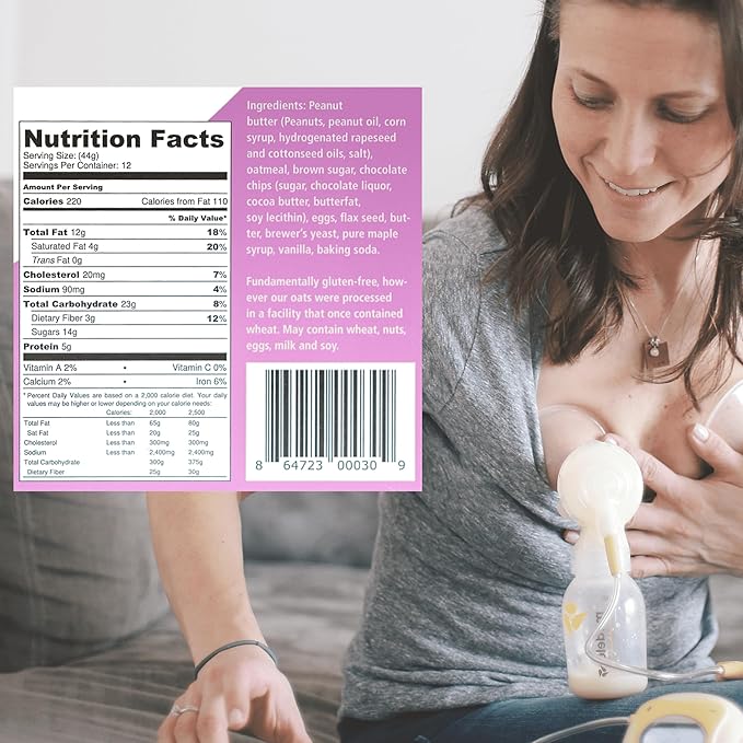 Bessie?셲 Best Lactation Cookies | Lactation Support | Oatmeal Peanut Butter Chocolate Chip | Increase Milk Supply | Breastmilk Boosting Cookies | Breastfeeding Snacks | 1 Dozen