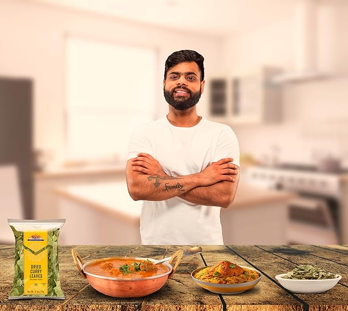 Rani Dried Curry Whole Leaves (Kari Neem Patha) Indian Spice 0.5oz (14g) ~ Non-irradiated | All Natural | Vegan | Gluten Friendly | NON-GMO | Product of USA