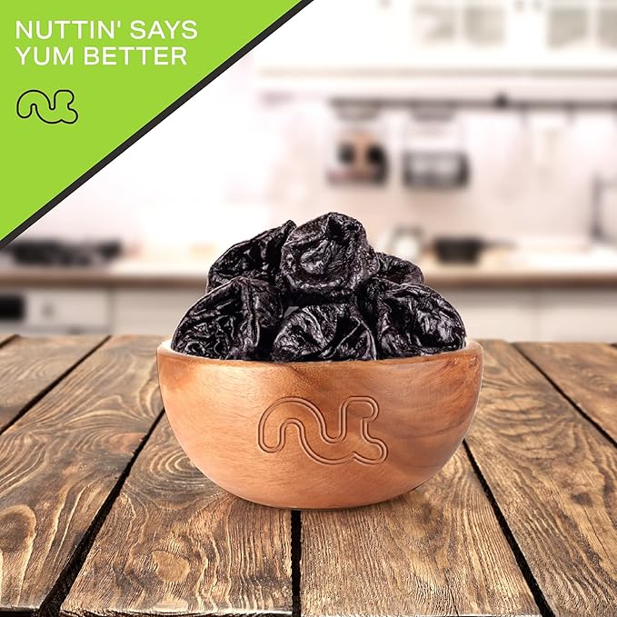 NUT CRAVINGS - Dried Prunes Pitted Unsweetened, Dry Plums No Sugar Added, Unsulphured (16oz, 1 LB) Bulk Dry Fruits Packed Fresh in Resealable Bag - Sweet Healthy Snack, Naturally Grown, Vegan, Kosher