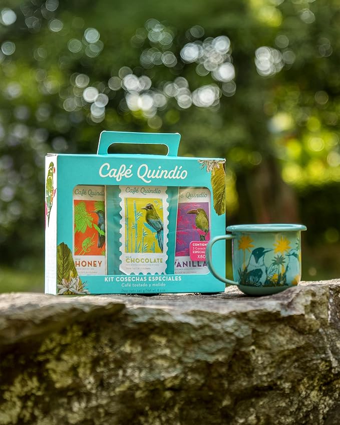Cafe Quindio Specialty Harvest - Medium Roast 100% Colombian Excelso Whole Bean Arabica Coffee (2.8 Ounce (Pack of 3), Multiflavor - Mild Honey, Sweet Vanilla and Milk Chocolate)