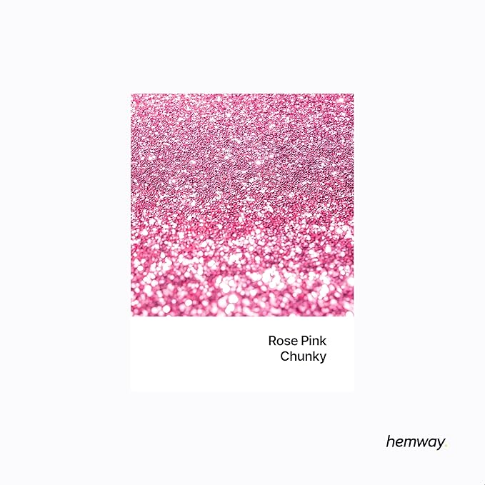 Hemway Premium Glitter Shaker - Rose Pink | 130g Chunky Metallic Flake Sequins for Resin & Epoxy Crafts | Craft Supplies for Tumblers, Festival, Art