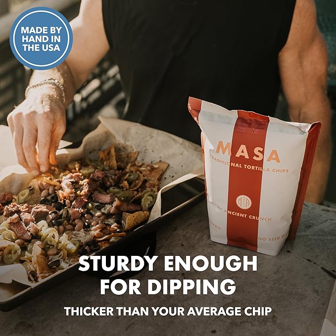 MASA Chips - Cobanero Tortilla Chips - Handmade Corn Tortillas - Spicy Chips & Snacks - Naturally Grown Yellow Corn, Made with Grass Fed Tallow, Sea Salt, Chili- 6 Pack 5 Ounce Each