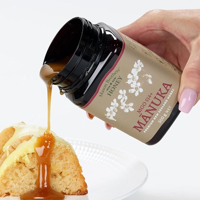 Mason Brothers’ Raw Manuka Honey MGO 514+ | New Zealand Honey, MGO Certified / 17.6oz