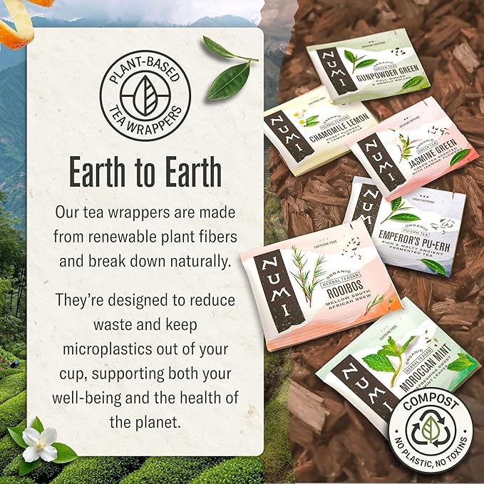 Numi Organic Tea By Mood Gift Set, 40 Tea Bag Assortment, Premium Organic Black, Pu-erh, Green, Mat챕, Rooibos & Herbal Teas
