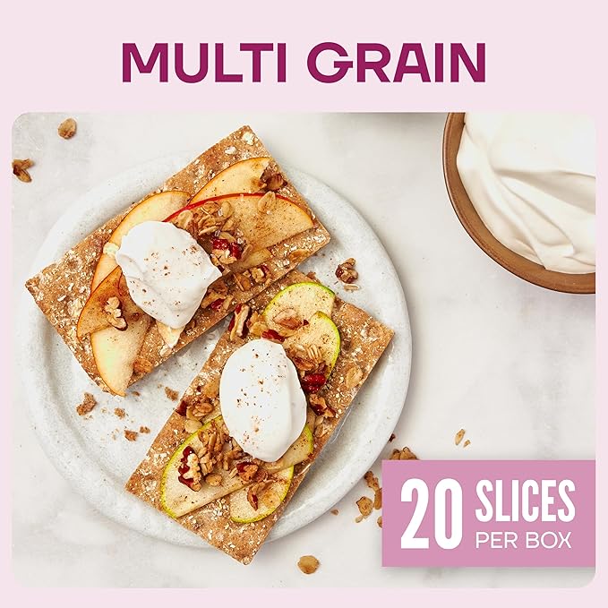 Wasa Multi Grain Crispbread, 9.7 oz (Pack of 12), Multigrain Crackers, Non-GMO Ingredients, Fat Free