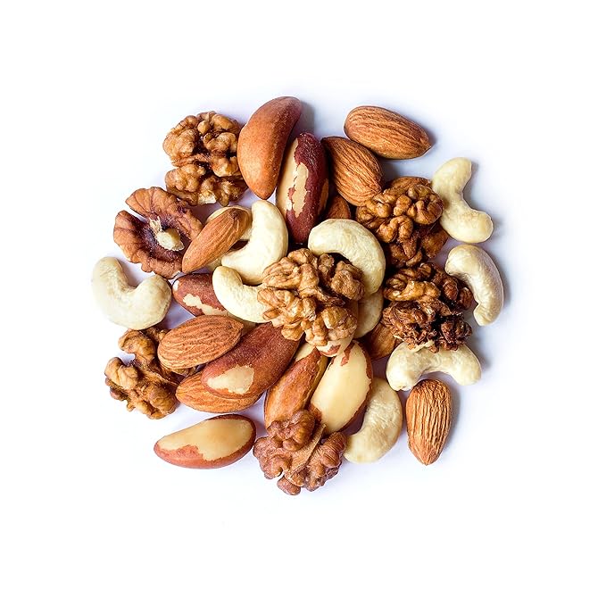 Food to Live Mixed Raw Nuts, 8 Pounds ??Cashews, Brazil Nuts, Walnuts, Almonds, Unsalted, Kosher, Vegan, Bulk