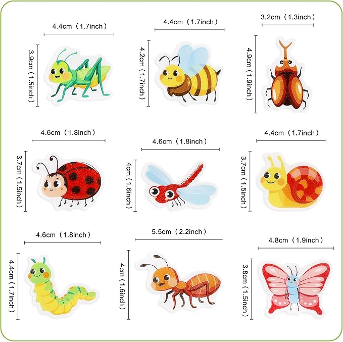 45 PCS Edible Insect Cupcake Toppers Summer Bugs Party Decorations Baby Shower Kids Birthday Party Cake Decorations Supplies
