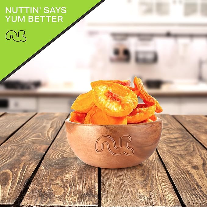 NUT CRAVINGS - Sun Dried California Peaches, No Sugar Added, Unsweetened (80oz, 5 LB) Bulk Dry Fruits Packed Fresh in Resealable Bag - Sweet Healthy Snack, Naturally Grown, Vegan, Kosher