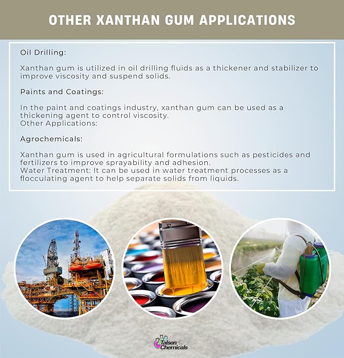 Xanthan Gum Powder Xanthan Gum for Baking Gluten Free Organic Xanthan Gum for Thickening, Suspending, and Stabilizing by Talsen Chemicals (8, Ounces)