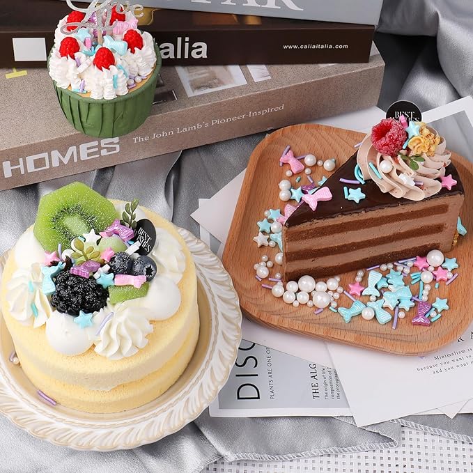 Pastel Sprinkles for Cake Decorating, Ocean Mermaid Sprinkles for Cake Cupcake Cookies Baking Ice Cream Decorations