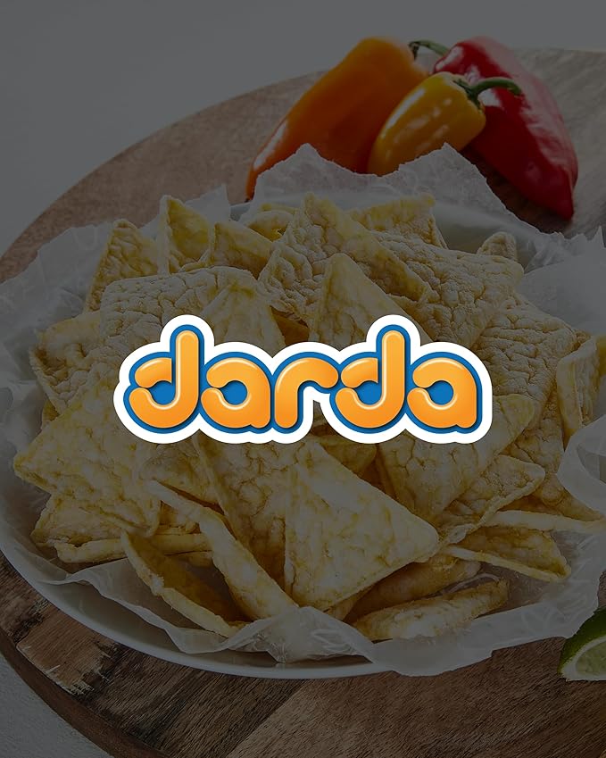 Darda Truffle Salt Rice Chips - Air-Popped Crispy Rice Chip Snacks with Tuffle Flavor, Low-Calorie Ksnack, Non-Fried, Zero Cholesterol, Light & Crunchy Snack Packs (4.23oz)