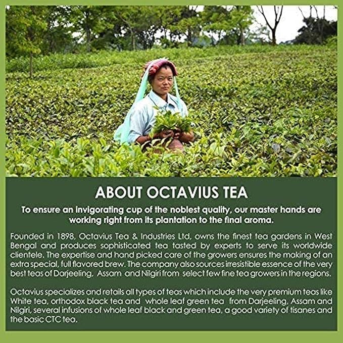 Octavius Gift's Select - Assorted Tea in Wooden Box | 6 Flavors, 90 Tea Bags | Black & Green | Gifts for Women & Men | Variety Pack