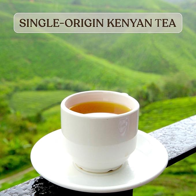 Akina Single-Origin Cardamom Black Tea Bags | 100% Naturally Flavored Tea, Kenyan Origin, Gourmet beverage, Support Digestive Health and Heart Health (100 String & Tag Bags, 200g)