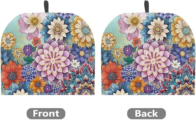 Mandala Flower Tea Cozy Keep Warm Teapot Insulation Cover Bohemia Tea Cosy for Teapot Boho Home Kitchen Decorative