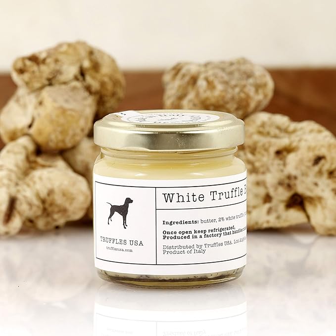 TRUFFLES USA White Truffle Butter 2.82 oz - Italian Truffle Butter from Fresh Italian Truffles, Imported from Italy from Authentic Family Owned Truffle Farms