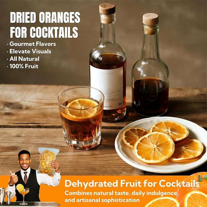 Premium Dried Orange Slices 8.8oz/250g,Dehydrated Orange Slices NO Addtives,Dried Oranges No Sugar Added,Fruit Tea,Dehydrated Fruit for Cocktails,Crafts,Baking,Caffeine Free Tea,Sleep Time Tea