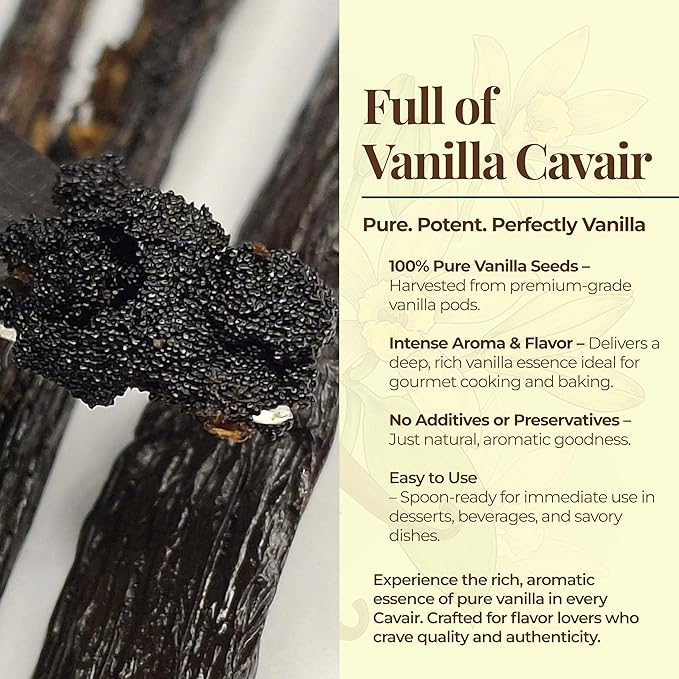 1 LB Bulk Vanilla Beans Grade A + | Vanilla Bean Pods For Making Vanilla Extract | Non-GMO | Premium Natural Vanilla beans For Baking, Cooking, Desserts | 6-8 Inches | NY Vanilla.