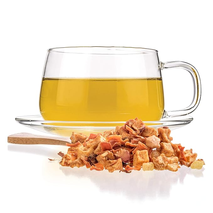 Tealyra - Fuzzy Peach - Carrot - Pineapple - Apple - Fruity Herbal Loose Leaf Tea - Caffeine Free - Hot or Iced - 112g (4-ounce)