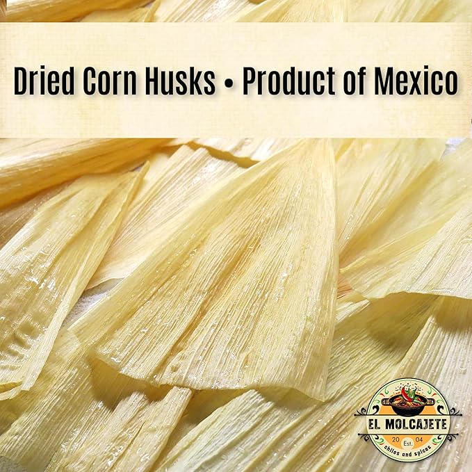Corn Husks for Tamales 1 lb ??Premium Dried Hojas de Maiz, Natural and Authentic Mexican Husk Wrappers, Fresh and Flavorful by El Molcajete