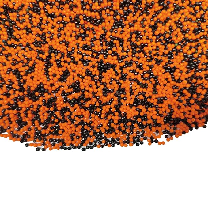 Homankit Halloween Sprinkles Orange and Black Nonpareils Sprinkles Edible Cookie Decorations Mini Pearls for Decorating Cake, Baking, Cupcake Toppers, Ice Cream, Donuts 3.88 Ounce