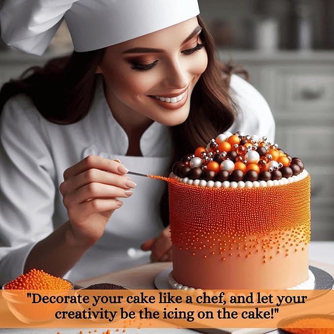 Confect Citrus Orange Sprinkles ??Edible Cake & Cupcake Decorating Toppings for Baking, Cookies & Desserts | Vegan, Gluten-Free, Soy-Free, Dairy-Free, Palm Oil-Free- 4.2 Oz