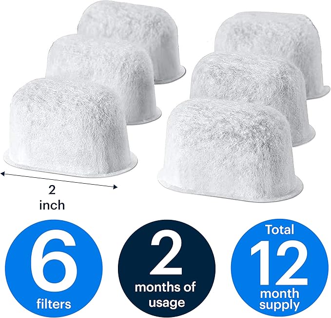 Compatible Breville Water Filter For Espresso Machine - 6 Pack Aftermarket Breville Filter Replacement - BWF100 by Essential Values