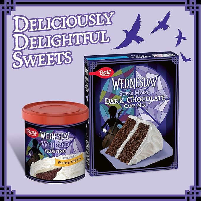 Betty Exclusives Wednesday Super Moist Dark Chocolate Cake Mix, 13.25 oz (Pack of 12)