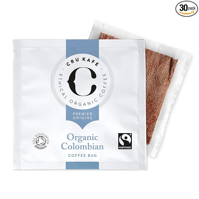 Cru Kafe Colombian Organic Coffee Bags (Pack of 30)