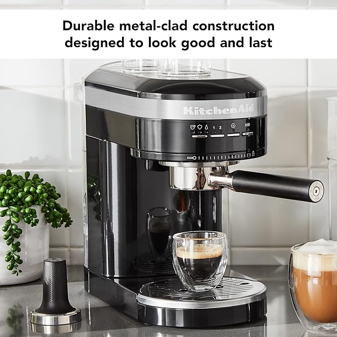 KitchenAid Metal Semi-Automatic Espresso Machine - KES6503,Black, 1.4 Liters