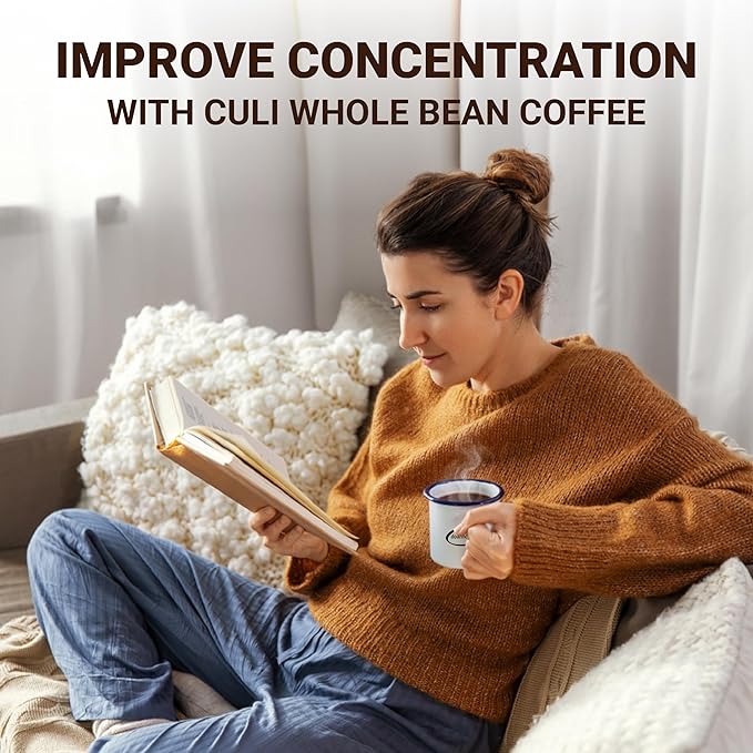doanhdang - 17 Oz Premium Culi Whole Bean Coffee, 100% Culi Peaberry Medium Roast, Rich Flavor for Espresso Shot and Brew, Origin from Vietnam, Whole Med Roast Beans, Pack of 1, Phin Filter Included