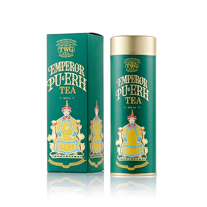 TWG Tea | Emperor Pu-Erh Tea | Black Tea | Strong & Earthy | Haute Couture Tin, 100g | Gift Set