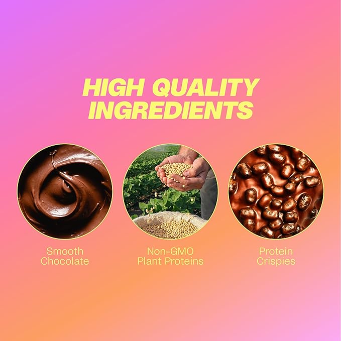 Misfits Vegan Protein Bars - Updated Gluten Free Recipe | Plant Based, Low Sugar & Carb, High Fiber Snacks | Variety Pack of 12 (4 Flavors)