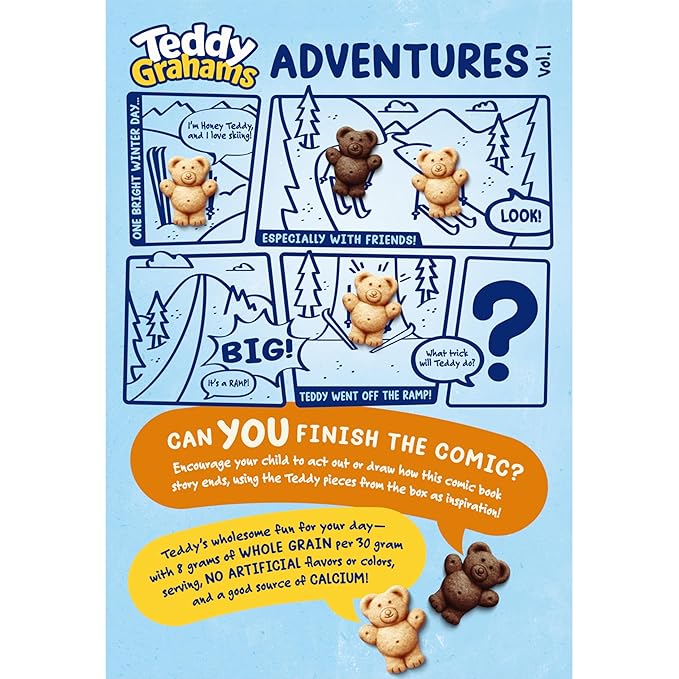 TEDDY GRAHAMS Honey Graham Snacks, Bulk Kids Snacks, 6 - 10 oz Boxes