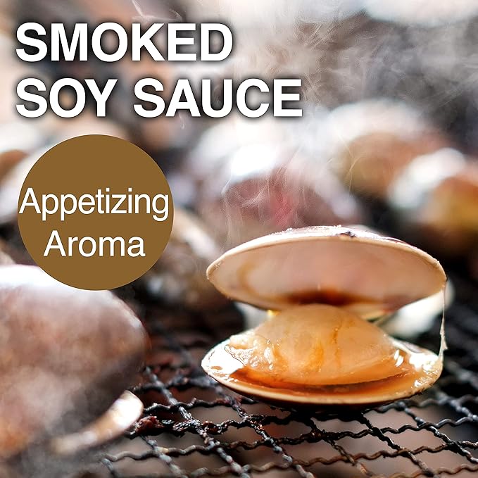 YAMASAN KYOTO UJI Soy Sauce Smoked Neoteric, 500 Days Aged, Japanese Artisanal Handmade, Naturally Brewed, No Additives, Non-GMO, Made in Japan(360ml)