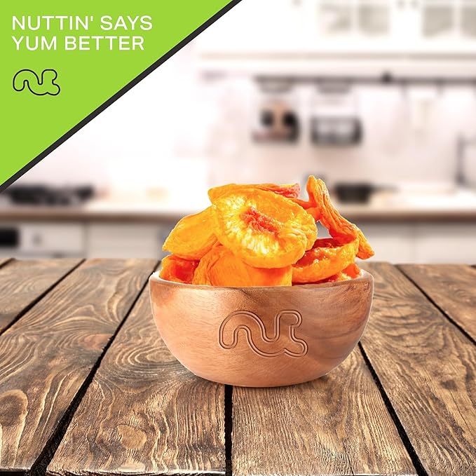 NUT CRAVINGS - Sun Dried California Peaches, No Sugar Added, Unsweetened (8oz, 1 Pack) Bulk Dry Fruits Packed Fresh in Resealable Bag - Sweet Healthy Snack, Naturally Grown, Vegan, Kosher