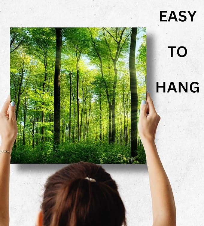 Lovely Home Essentials Forest Canvas Wall Art Decor Canvas Wall Art Decor - 3 Piece Set - Large Decorative & Modern Multi Panel Split Prints for Dining & Living Room, Kitchen, Bedroom & Offic