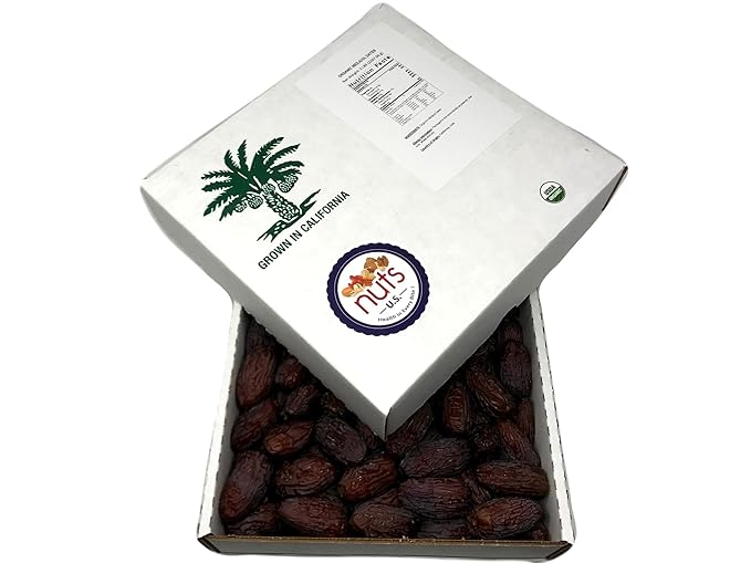 NUTS U.S. - Organic California Medjool Dates | No Added Sugar and No Preservatives | Sweet Juicy Flavor | (5 LBS)