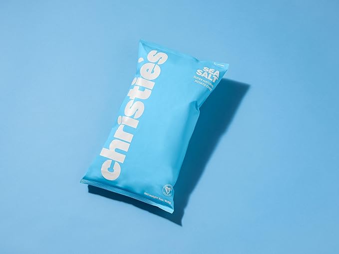 Christie's Chips Sea Salt - Super Natural Potato Chips - Perfectly Balanced Classic Salty Snack - Vegan, Gluten-Free, Kosher, All-Natural Gourmet for Everyday Cravings - 5oz - 6 Pack