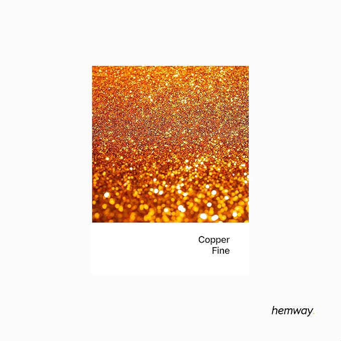 Hemway Premium Glitter Shaker - Copper | Fine Metallic Flake Sequins for Resin & Epoxy Crafts | Craft Supplies for Tumblers, Festival, Hair, Face, Body, Eye & Nail Art | 130 g