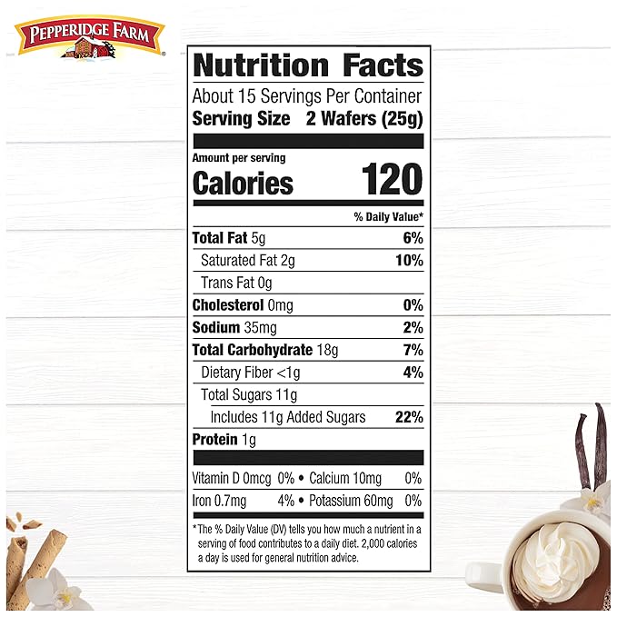 Pepperidge Farm Pirouette Cookies, French Vanilla Flavored Crème Filled Wafers, 13.5 Oz Tin (Pack of 4)