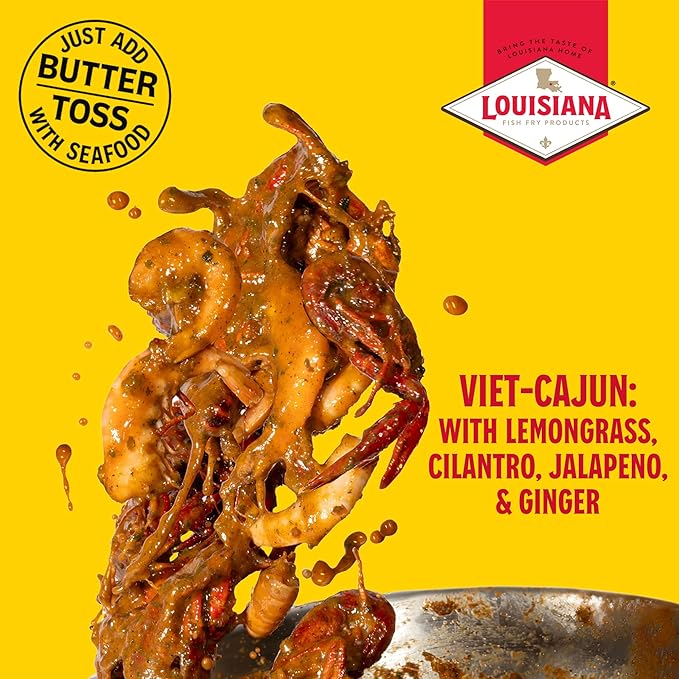 Louisiana Fish Fry Cajun Drip Viet-Cajun Butter Seasoning Mix - Seasoned Butter Sauce for Seafood - 2 oz. Bag (Pack of 3) - Just Add Butter and Toss with Seafood - Add a Burst of Flavor to Your Boiled Seafood with Cajun Drip