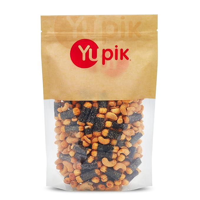 Yupik Sushi Cashew Mix, 1 lb (16 oz), Non-GMO, Vegan, Crunchy Savory Snack with Rice Crackers, Dried Seaweed, Sushi-Flavored Nuts & Shichimi Togarashi Spices, Asian-Inspired Party Snack