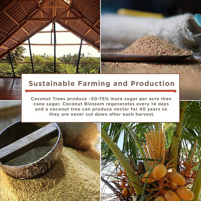 Big Tree Farms Organic Brown Coconut Sugar - Coconut Palm Sugar, Unrefined, Fine Crystals, Cane Sugar Replacement, Coconut Blossom Nectar, Vegan, Perfect for Baking - 2 Pound (Pack of 2)